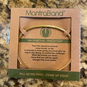 NIB Gold MantraBand FALL SEVEN TIMES, STAND UP EIGHT